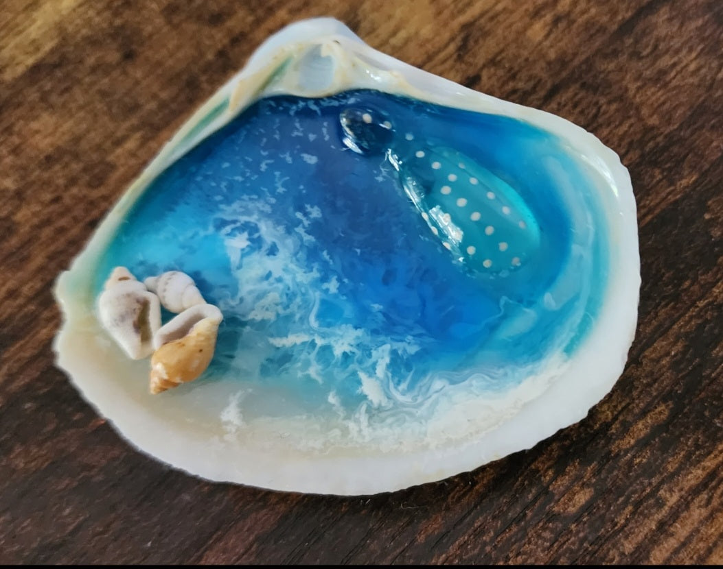 Sea Shells with Resin Ocean Scene – Wendy's Wonders Resin & Vinyl Art